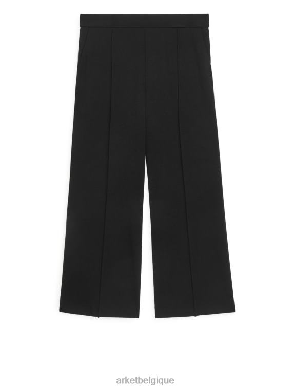 ARKET pantalon raccourci en côtes milano femmes noir T46DR227 vêtements