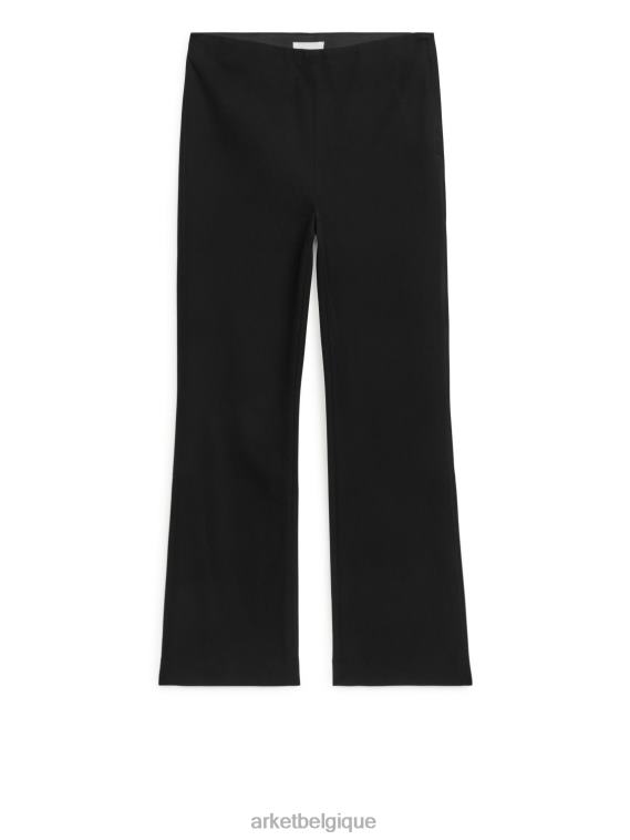 ARKET pantalon raccourci en coton stretch femmes noir T46DR225 vêtements