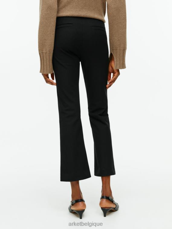 ARKET pantalon raccourci en coton stretch femmes noir T46DR225 vêtements