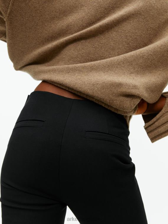 ARKET pantalon raccourci en coton stretch femmes noir T46DR225 vêtements