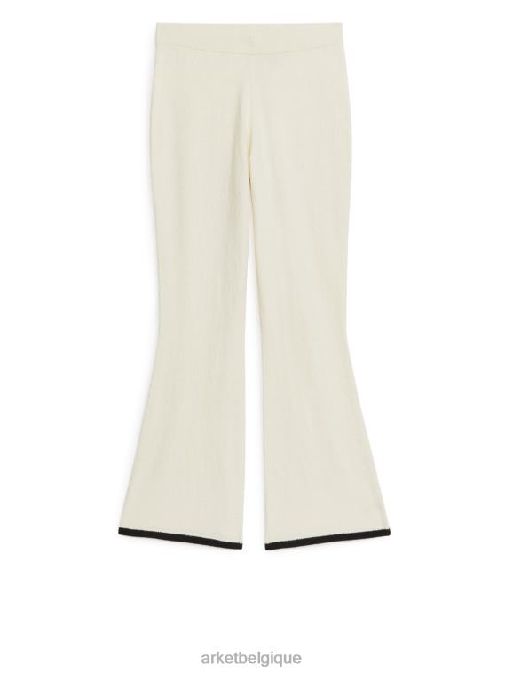 ARKET pantalon évasé bouclé femmes blanc cassé T46DR206 vêtements
