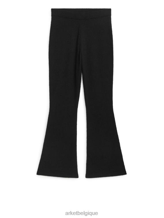 ARKET pantalon évasé bouclé femmes noir T46DR207 vêtements