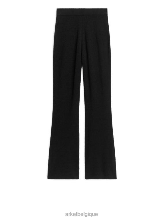 ARKET pantalon évasé bouclé femmes noir T46DR221 vêtements