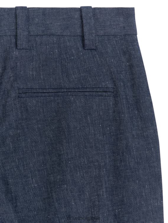 ARKET pantalon évasé en lin femmes bleu T46DR205 vêtements