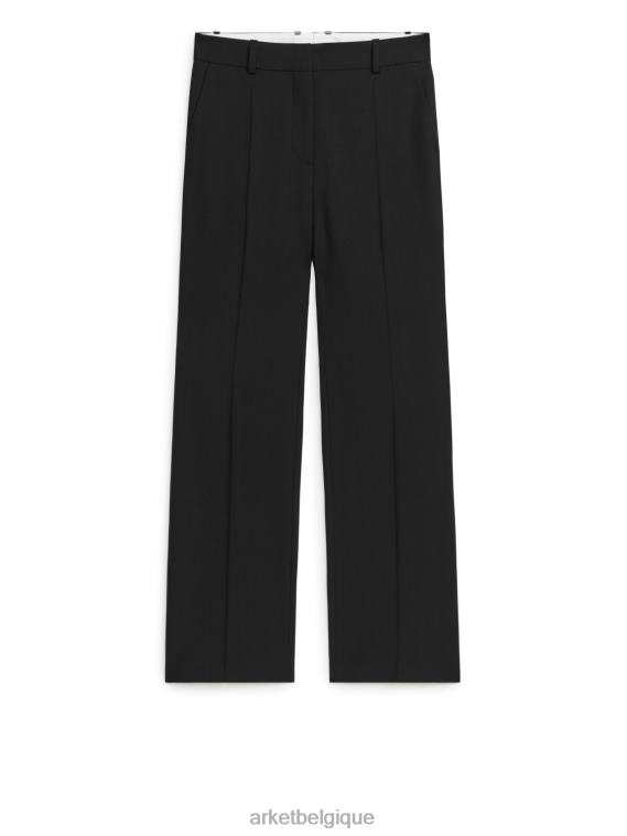 ARKET pantalon évasé en sergé de laine femmes noir T46DR218 vêtements
