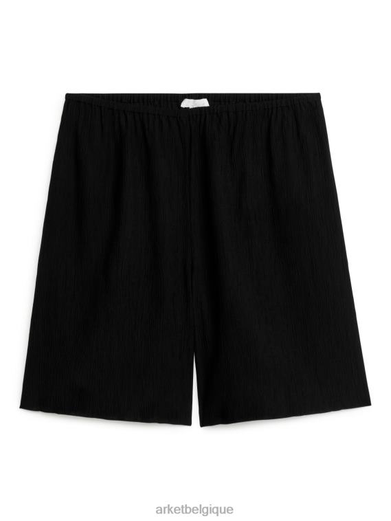ARKET short ample froissé femmes noir T46DR191 vêtements