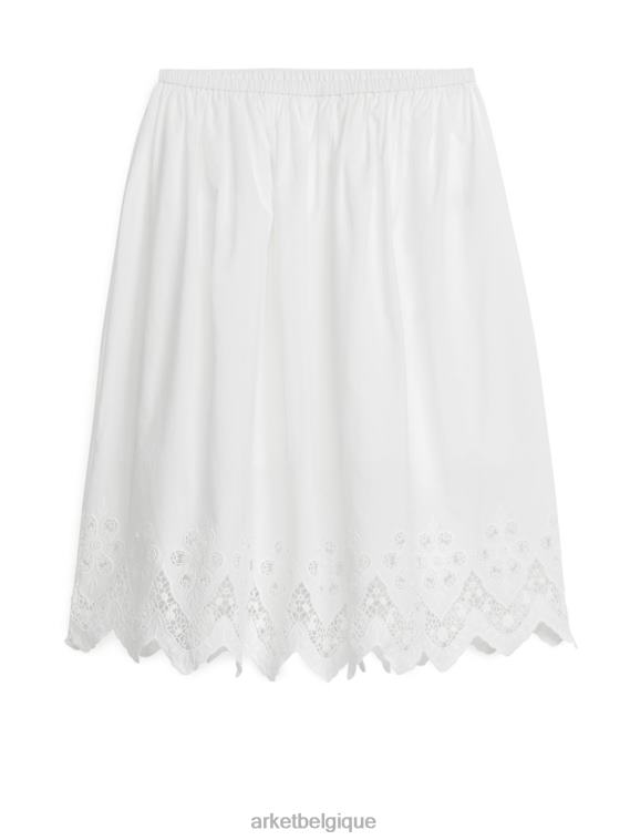 ARKET jupe à bordure en dentelle femmes blanc T46DR244 vêtements