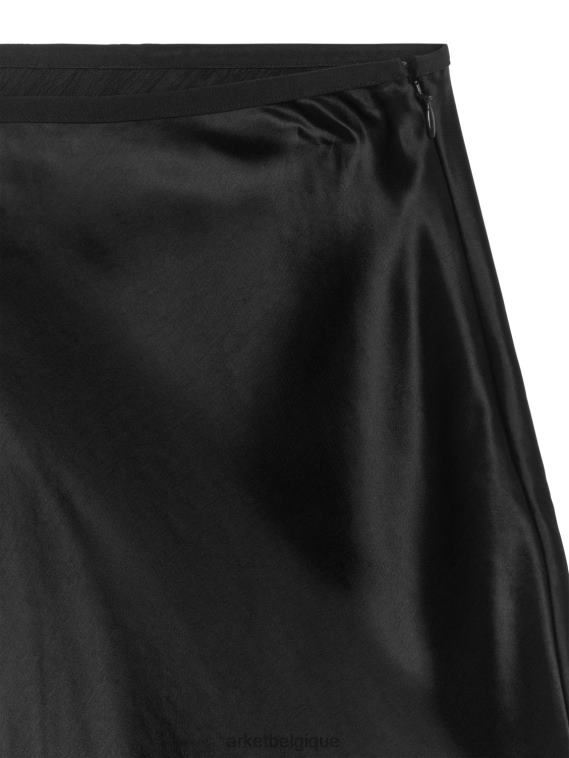 ARKET jupe en satin coupée en biais femmes noir T46DR241 vêtements