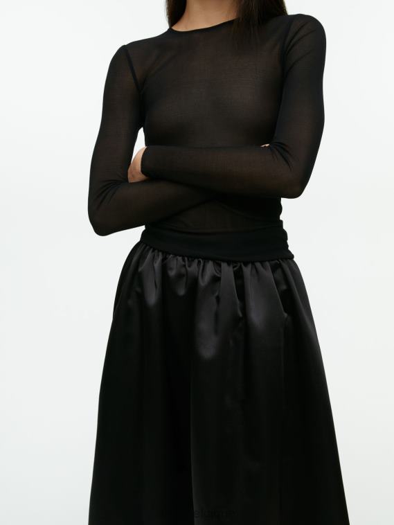 ARKET jupe en taffetas femmes noir T46DR266 vêtements