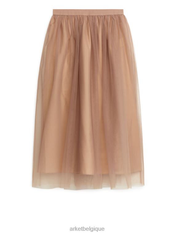 ARKET jupe en tulle femmes beige T46DR240 vêtements