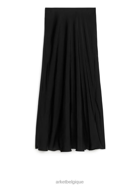 ARKET jupe longue en satin femmes noir T46DR231 vêtements