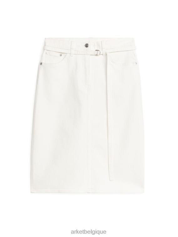 ARKET jupe mi-longue en jean femmes blanc T46DR230 vêtements