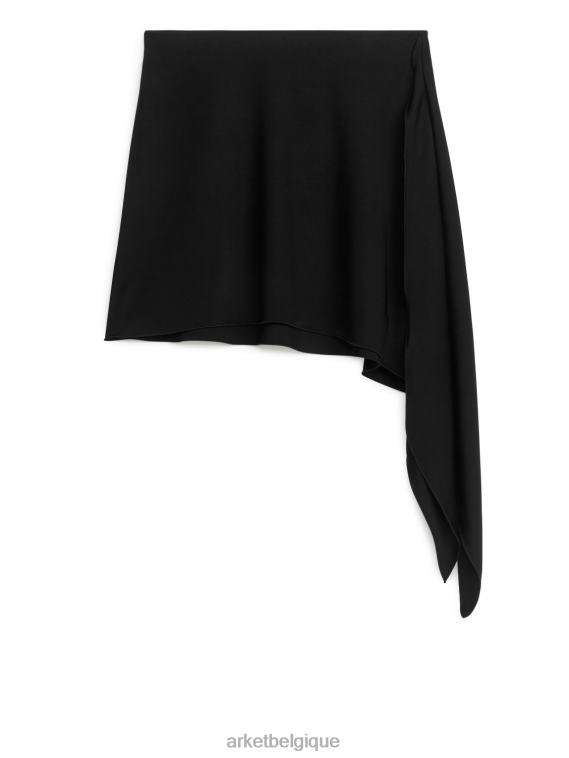 ARKET mini-jupe asymétrique en jersey femmes noir T46DR259 vêtements