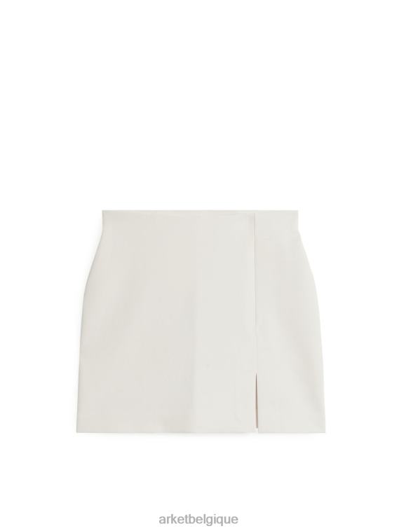 ARKET mini-jupe en jersey femmes blanc cassé T46DR239 vêtements