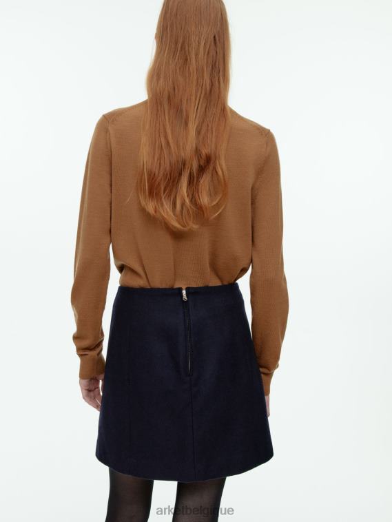 ARKET mini-jupe en laine femmes bleu foncé T46DR269 vêtements