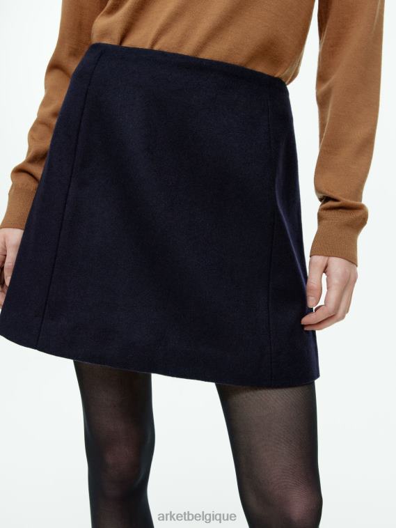 ARKET mini-jupe en laine femmes bleu foncé T46DR269 vêtements