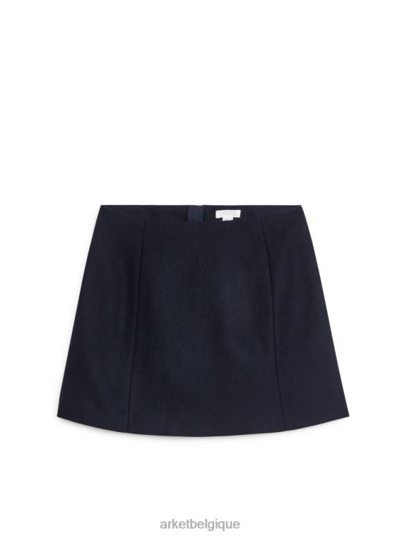 ARKET mini-jupe en laine femmes bleu foncé T46DR269 vêtements