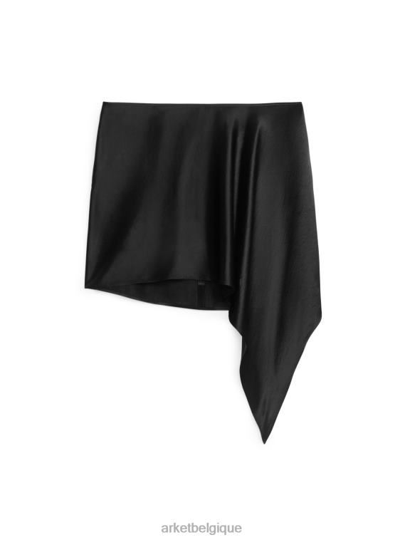 ARKET mini-jupe en satin femmes gris foncé T46DR246 vêtements
