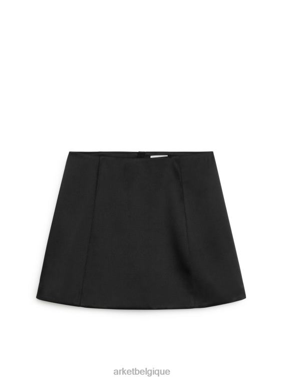 ARKET mini-jupe en satin femmes noir T46DR236 vêtements