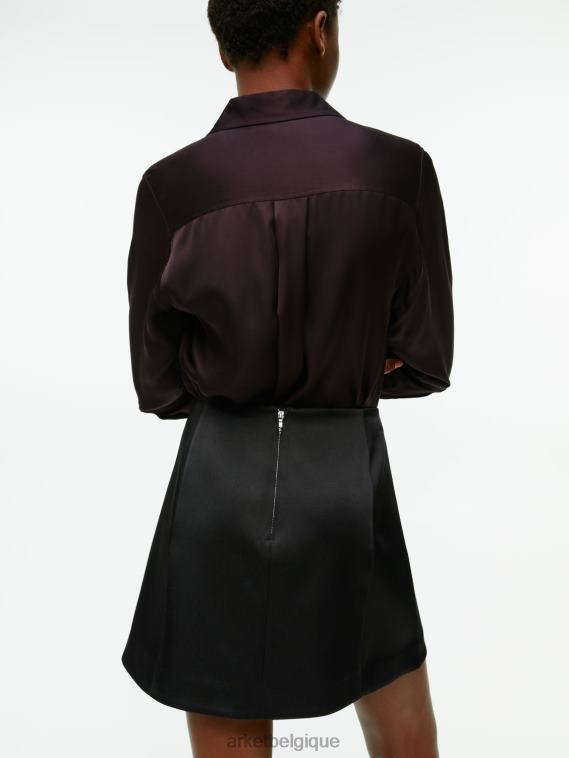 ARKET mini-jupe en satin femmes noir T46DR236 vêtements