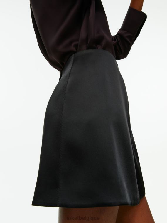ARKET mini-jupe en satin femmes noir T46DR236 vêtements