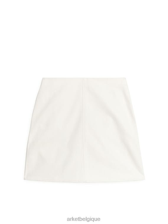 ARKET mini-jupe en sergé de coton femmes blanc T46DR271 vêtements