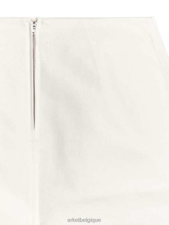ARKET mini-jupe en sergé de coton femmes blanc T46DR271 vêtements