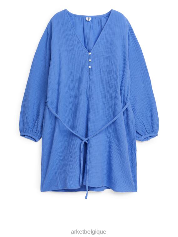 ARKET mini-robe en coton femmes bleu T46DR74 vêtements