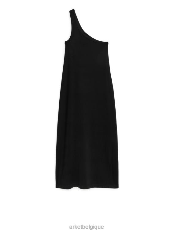 ARKET robe asymétrique en jersey femmes noir T46DR111 vêtements