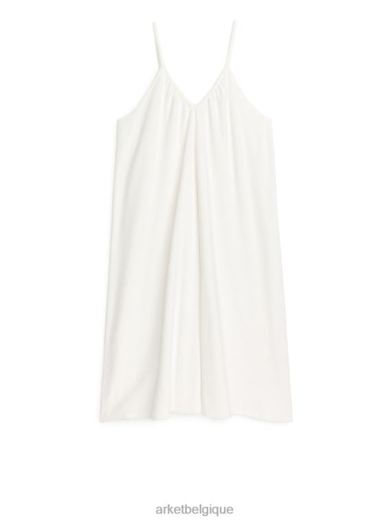 ARKET robe à bretelles en coton éponge femmes blanc T46DR135 vêtements