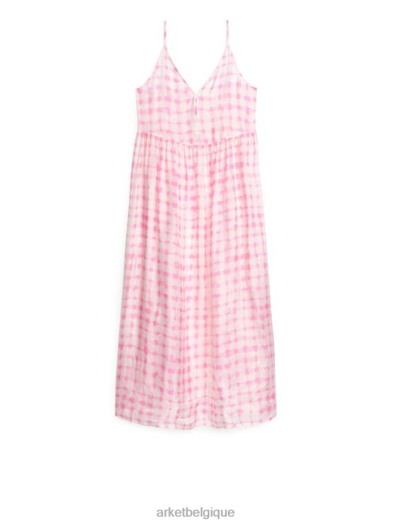 ARKET robe à bretelles superposées femmes rose/blanc T46DR103 vêtements