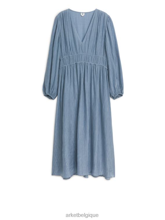 ARKET robe à col en V femmes bleu T46DR126 vêtements