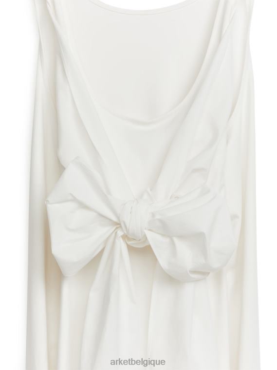 ARKET robe en jersey à détails en popeline femmes blanc T46DR70 vêtements