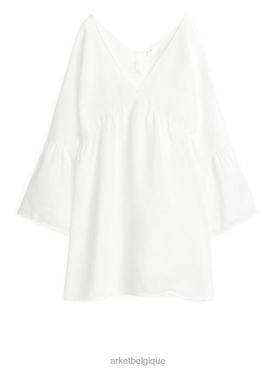 ARKET robe en lin femmes blanc T46DR77 vêtements