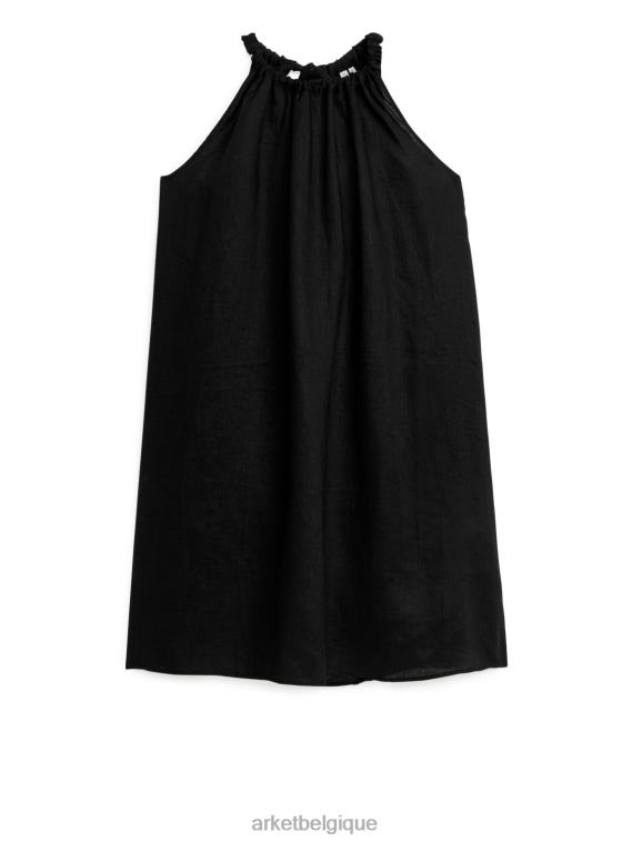 ARKET robe en lin sans manches femmes noir T46DR118 vêtements