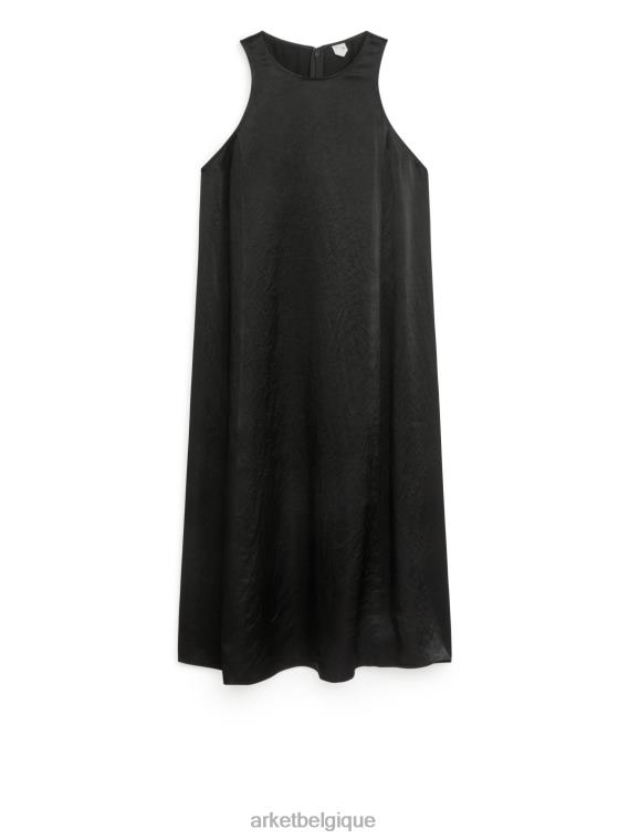 ARKET robe en satin femmes noir T46DR78 vêtements