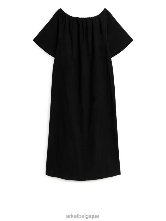 ARKET robe longue à épaules dénudées femmes noir T46DR99 vêtements