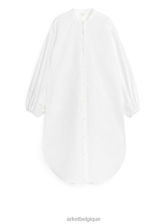 ARKET robe à manches ballon femmes blanc T46DR72 vêtements