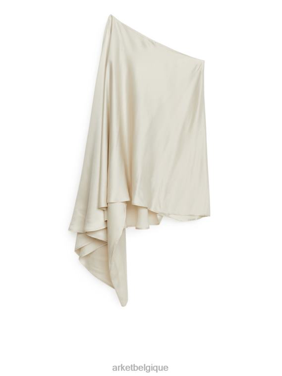 ARKET robe midi asymétrique femmes blanc cassé T46DR73 vêtements