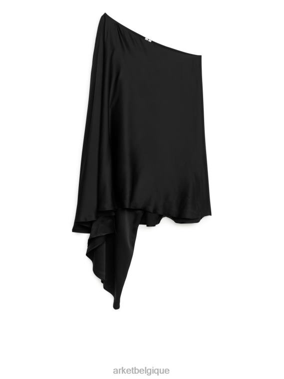 ARKET robe midi asymétrique femmes noir T46DR116 vêtements
