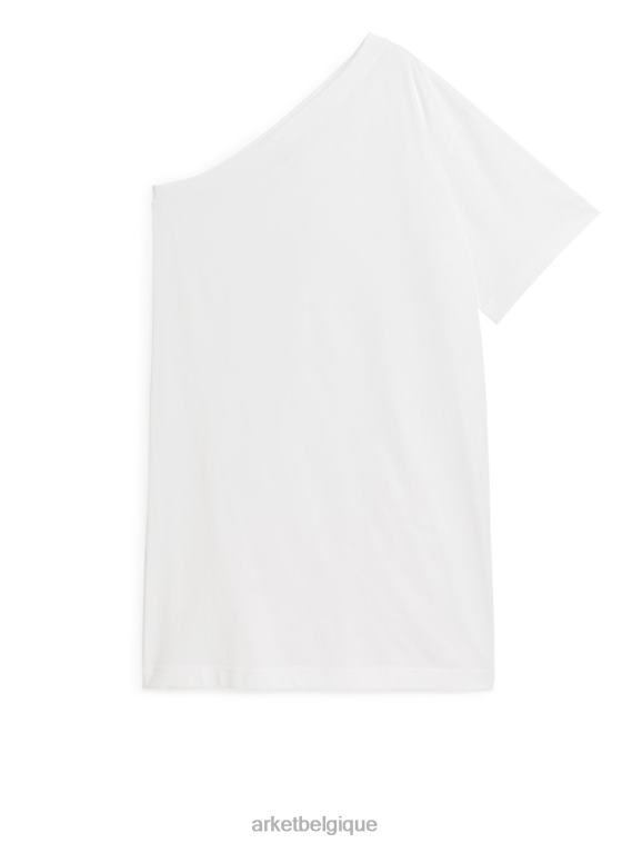 ARKET robe t-shirt asymétrique femmes blanc T46DR83 vêtements