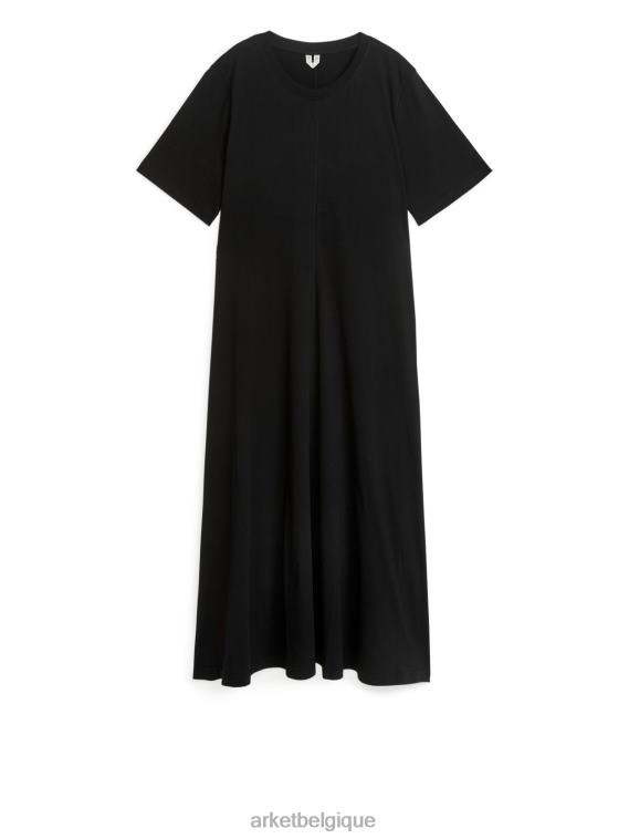 ARKET robe t-shirt longue femmes noir T46DR123 vêtements