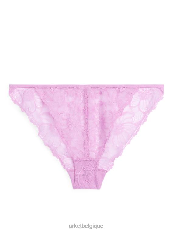 ARKET Tanga en dentelle femmes rose T46DR550 vêtements