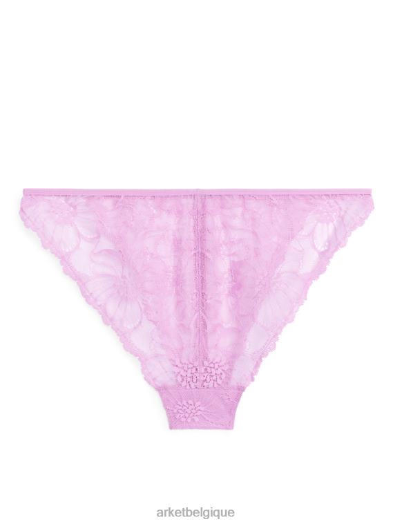 ARKET Tanga en dentelle femmes rose T46DR550 vêtements