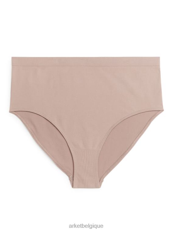 ARKET culotte taille haute sans couture femmes beige T46DR558 vêtements