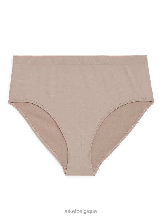 ARKET culotte taille haute sans couture femmes beige poudré T46DR567 vêtements