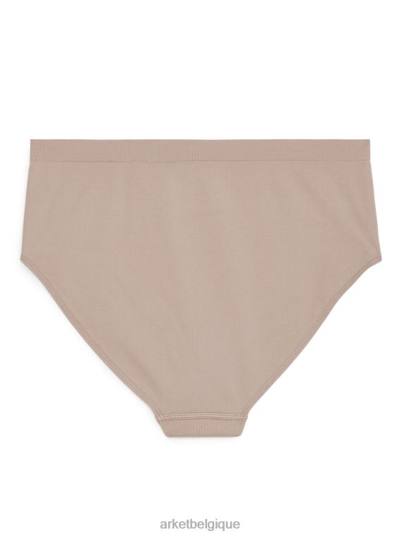 ARKET culotte taille haute sans couture femmes beige poudré T46DR567 vêtements