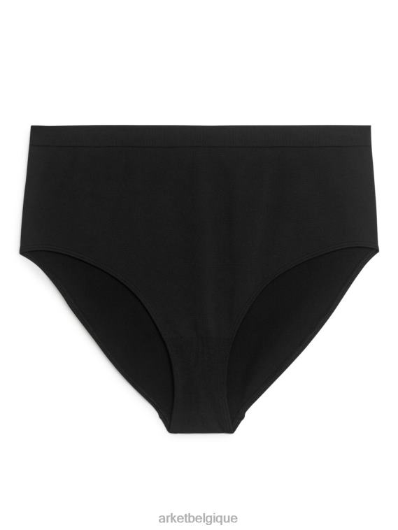 ARKET culotte taille haute sans couture femmes noir T46DR533 vêtements