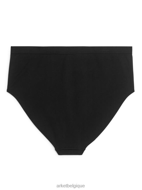 ARKET culotte taille haute sans couture femmes noir T46DR533 vêtements