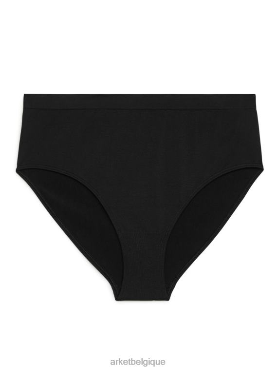 ARKET culotte taille haute sans couture femmes noir T46DR539 vêtements